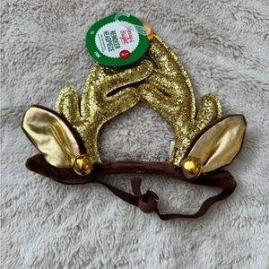 NWT Dog Pet Reindeer Headband Headpiece Size Large / XL